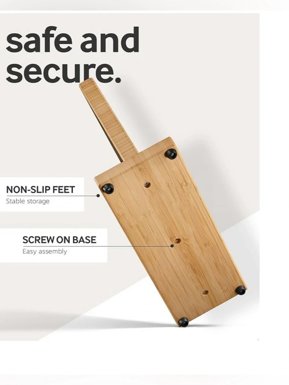 Bamboo Magnetic Knife Block